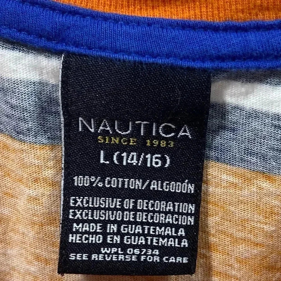 Nautica Striped V-Neck Tee Shirt 🏝 - Picture 3 of 3